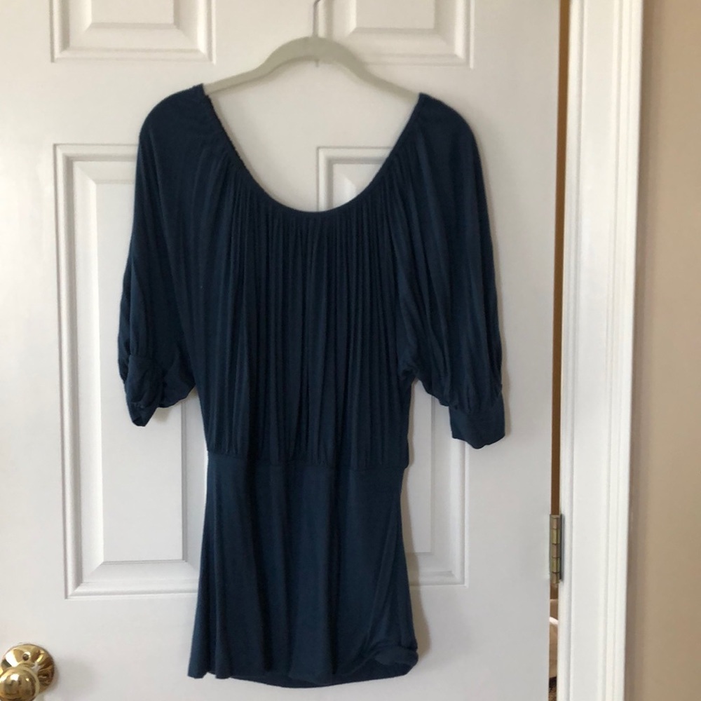 Bordeaux Midnight to Peacock shade of Blue Top